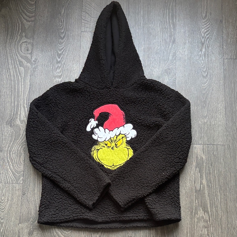 Women’s Cozy Black The Grinch Dr. Seuss  Christmas Hoodie